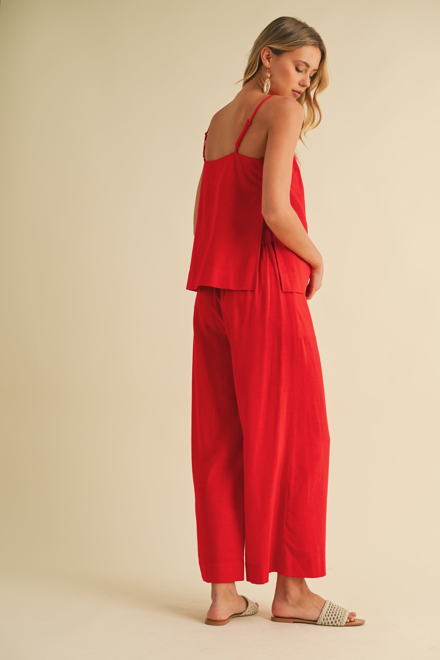european summer matching set red