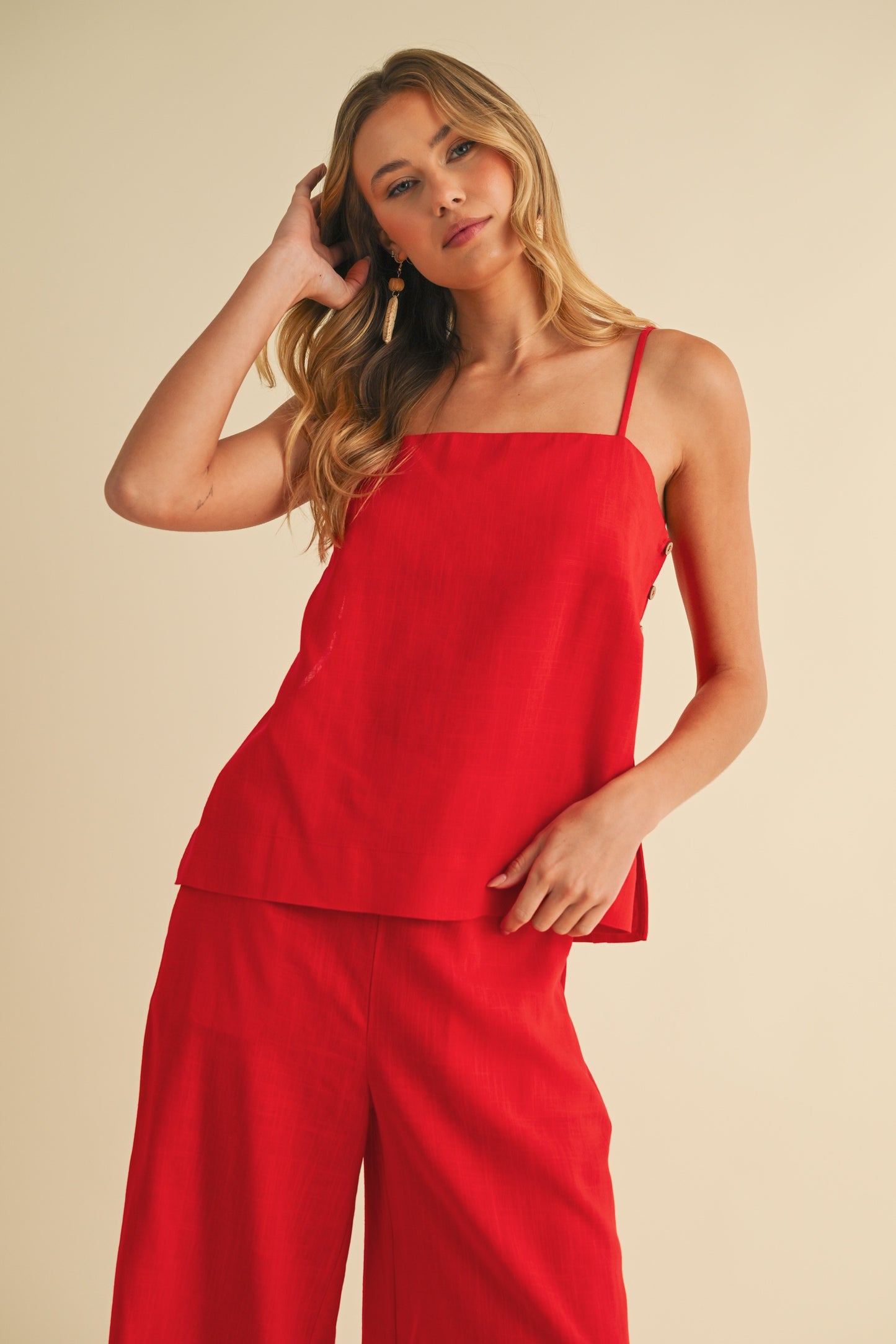european summer matching set red