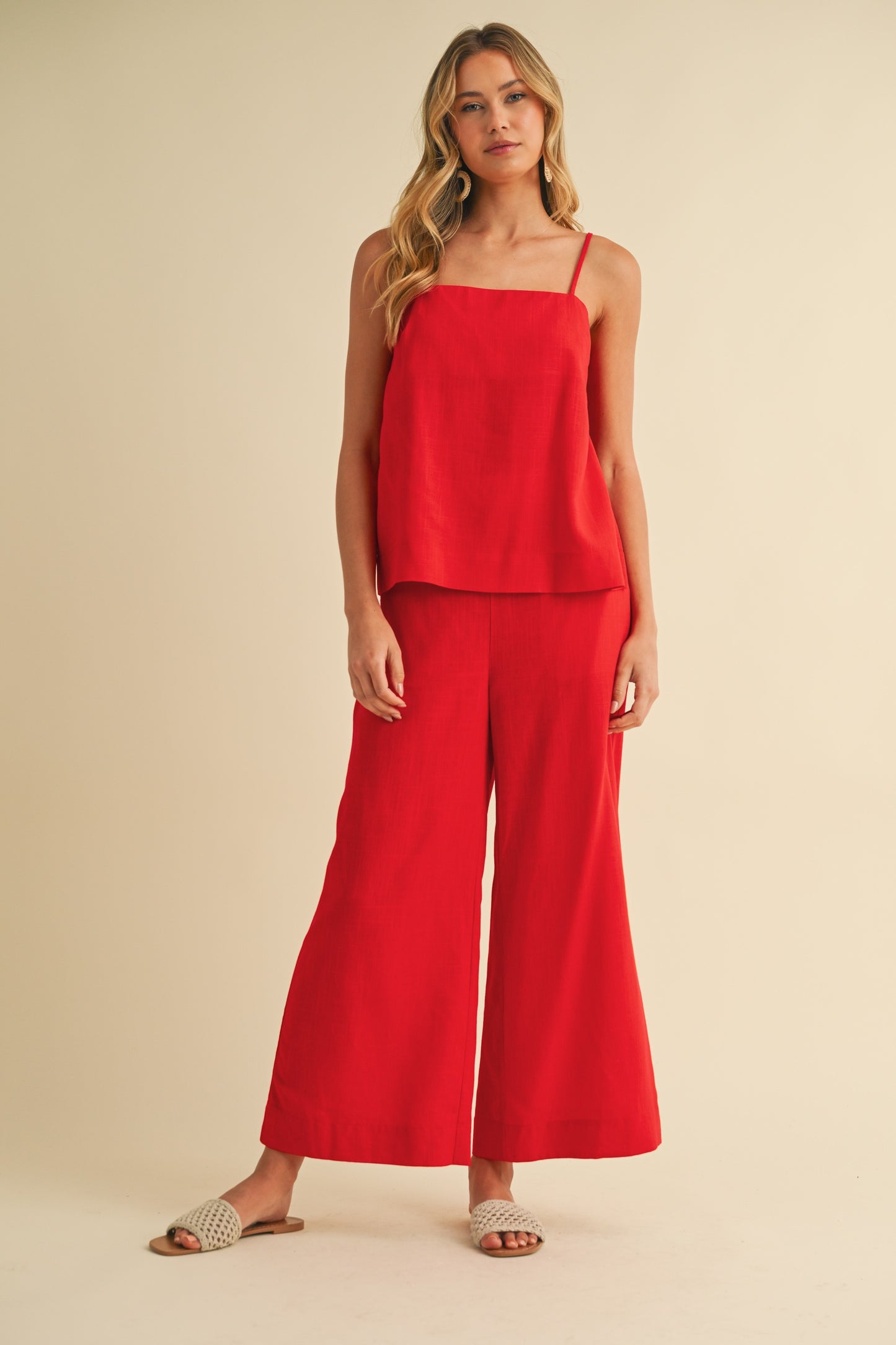 european summer matching set red