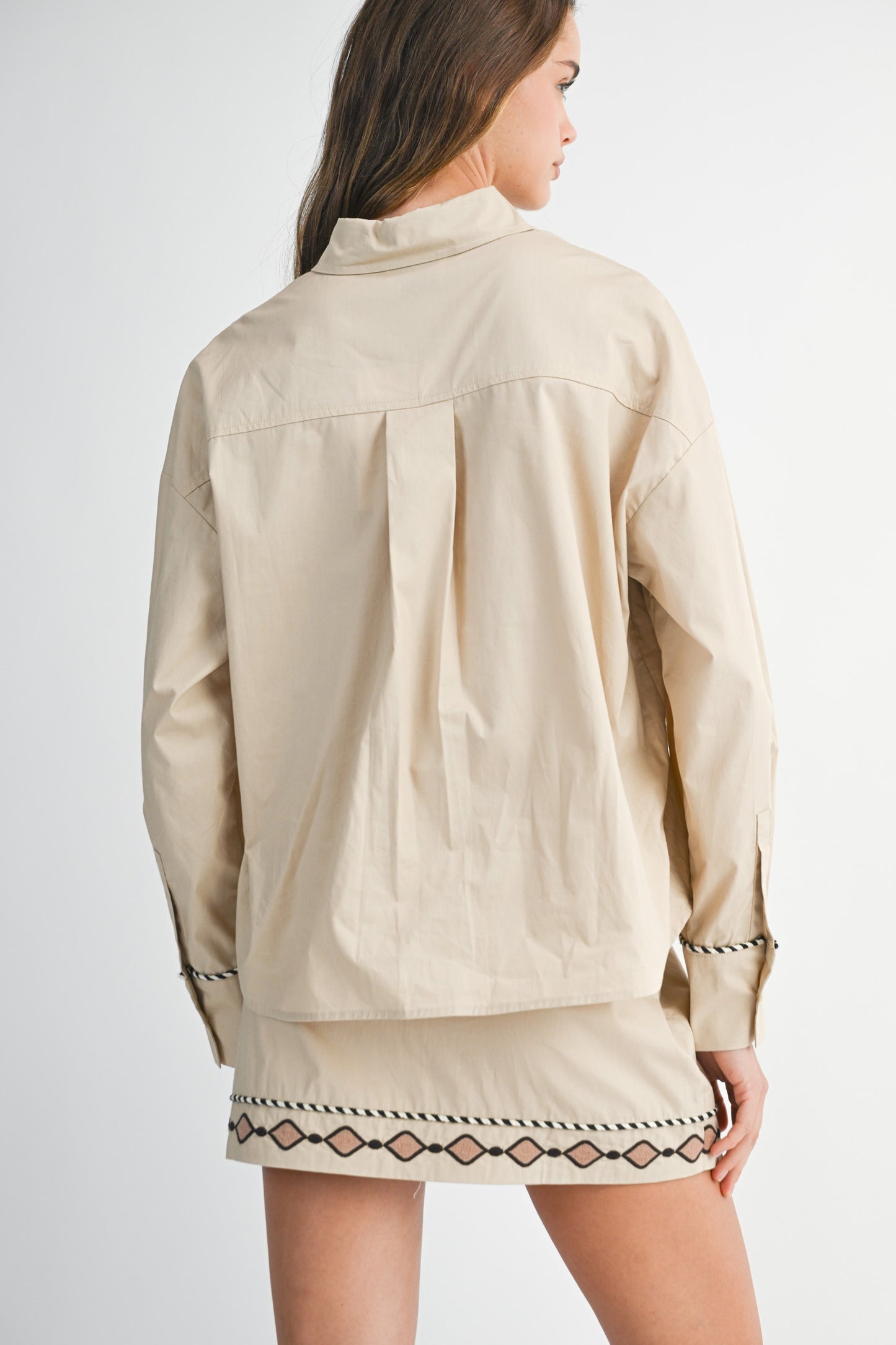 josie floral embroidered shirt