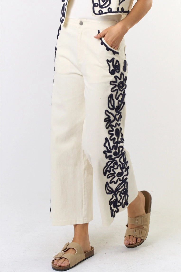 ditzy doodle denim pant