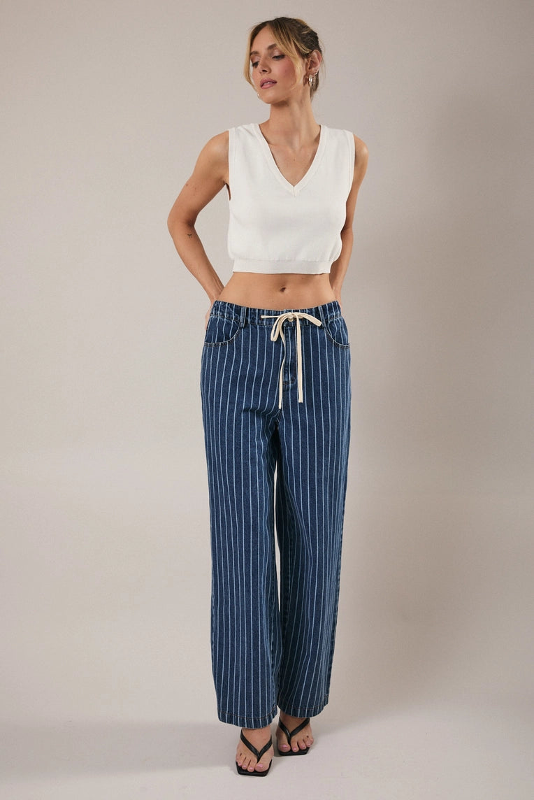 maura stripe denim