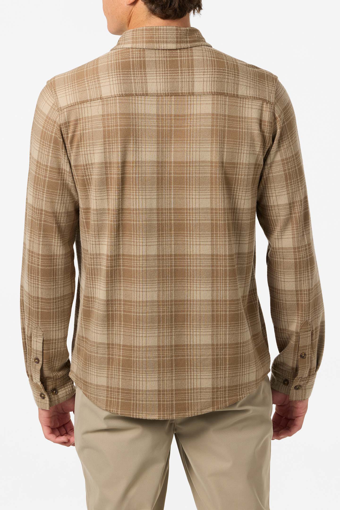 oneill sutton knit plaid khaki