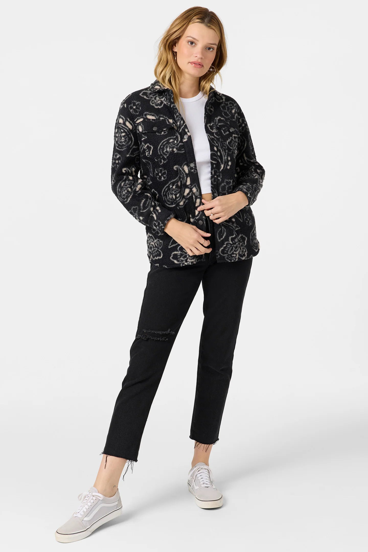 zuma high pile fleece blk/taupe