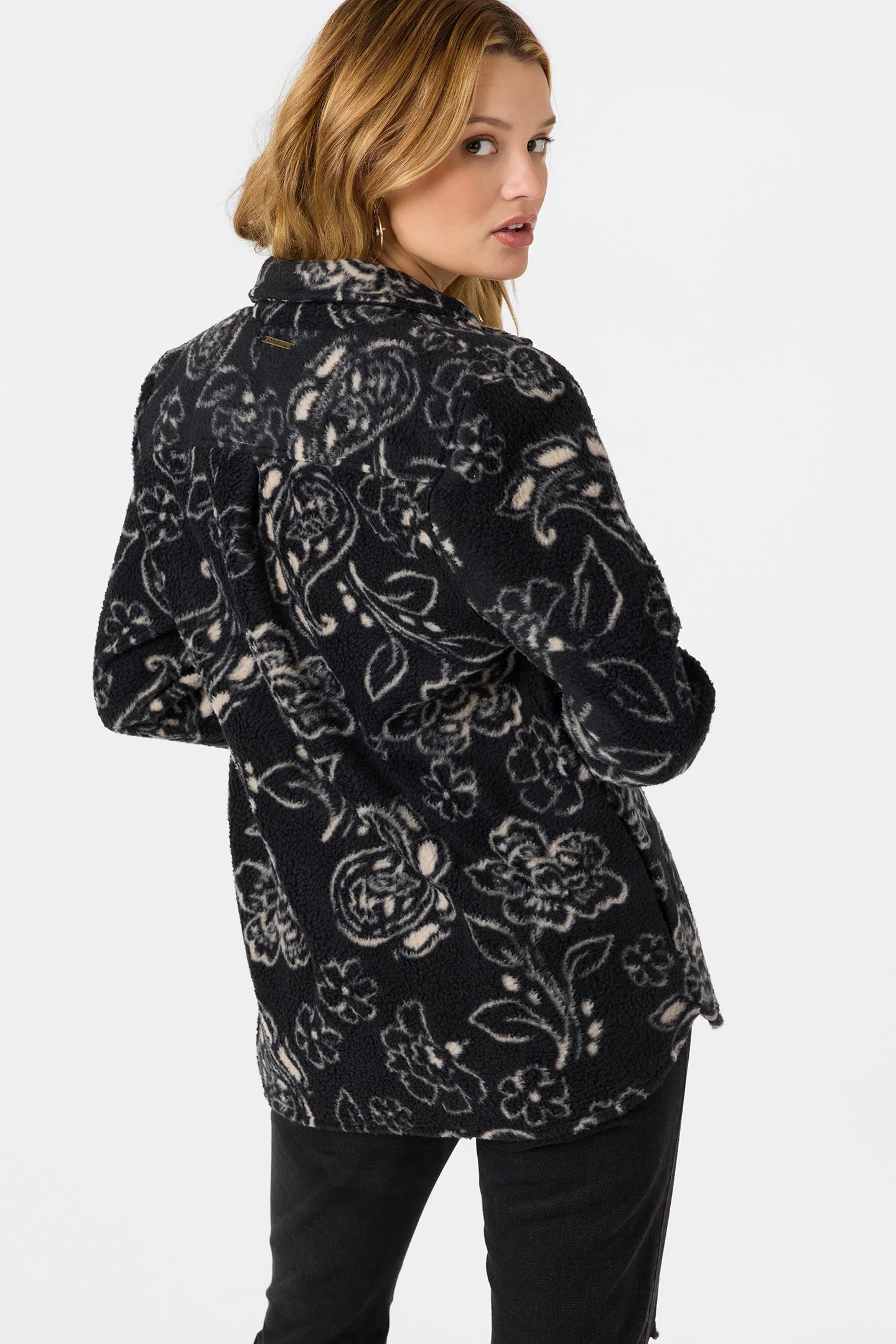 zuma high pile fleece blk/taupe