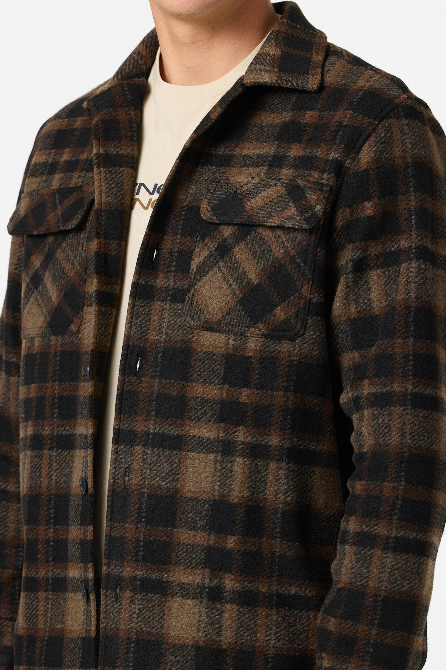 og lux overshirt black plaid