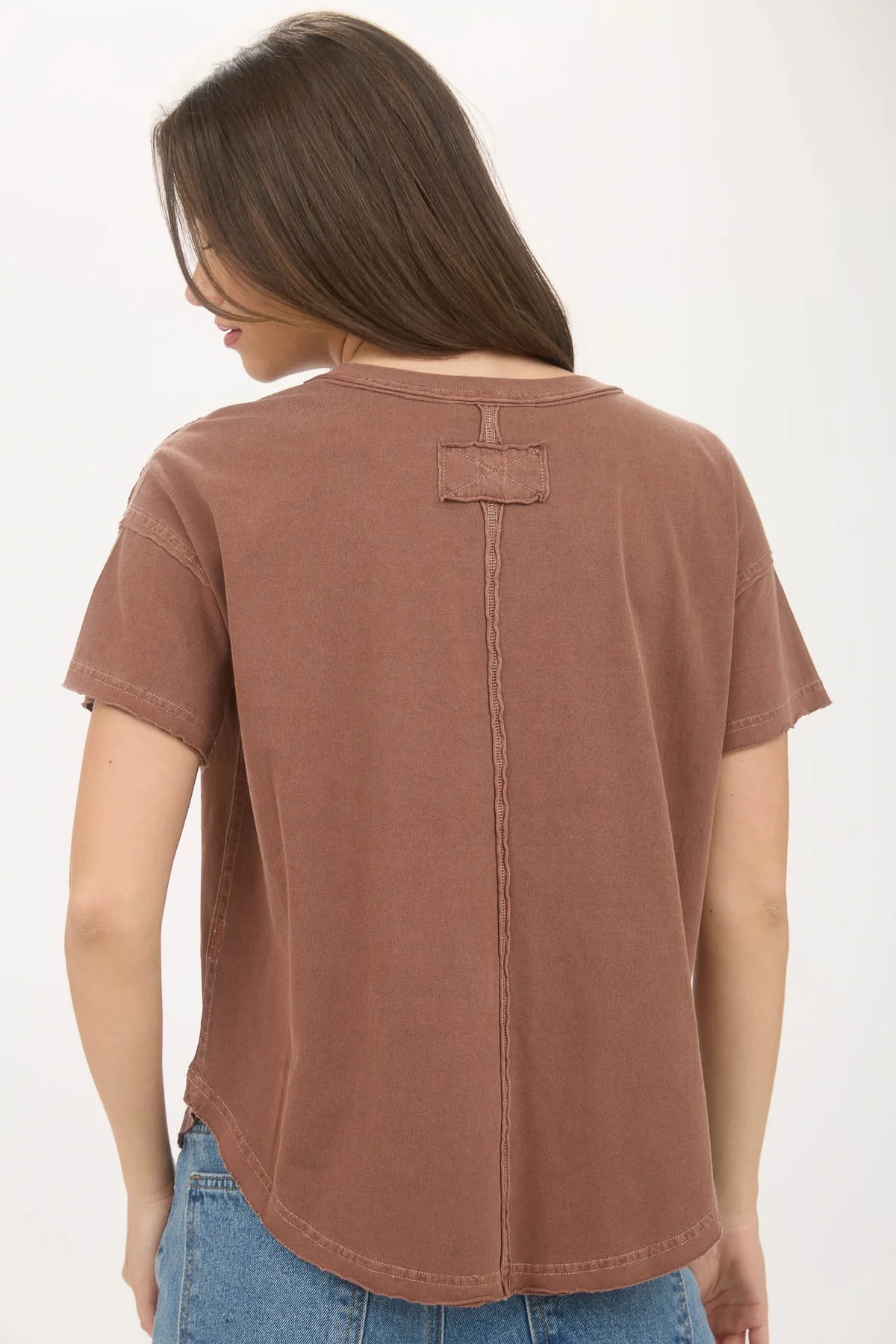 exposed seam raw edge tee