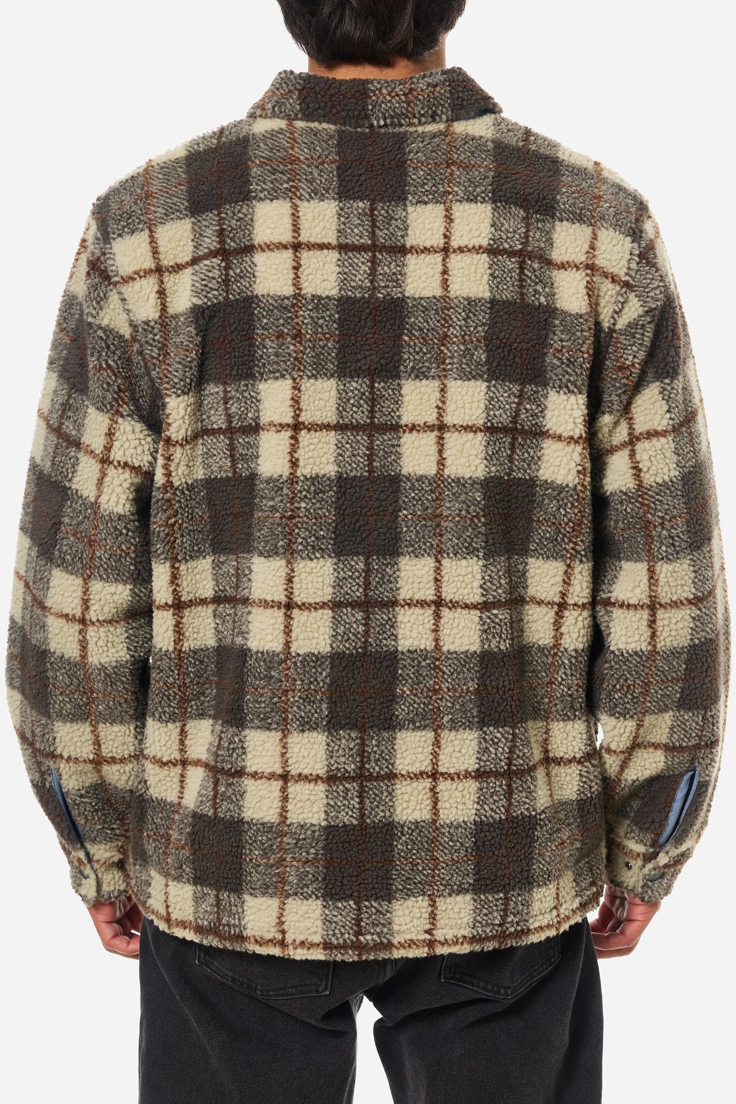 anderson sherpa jacket gravel plaid