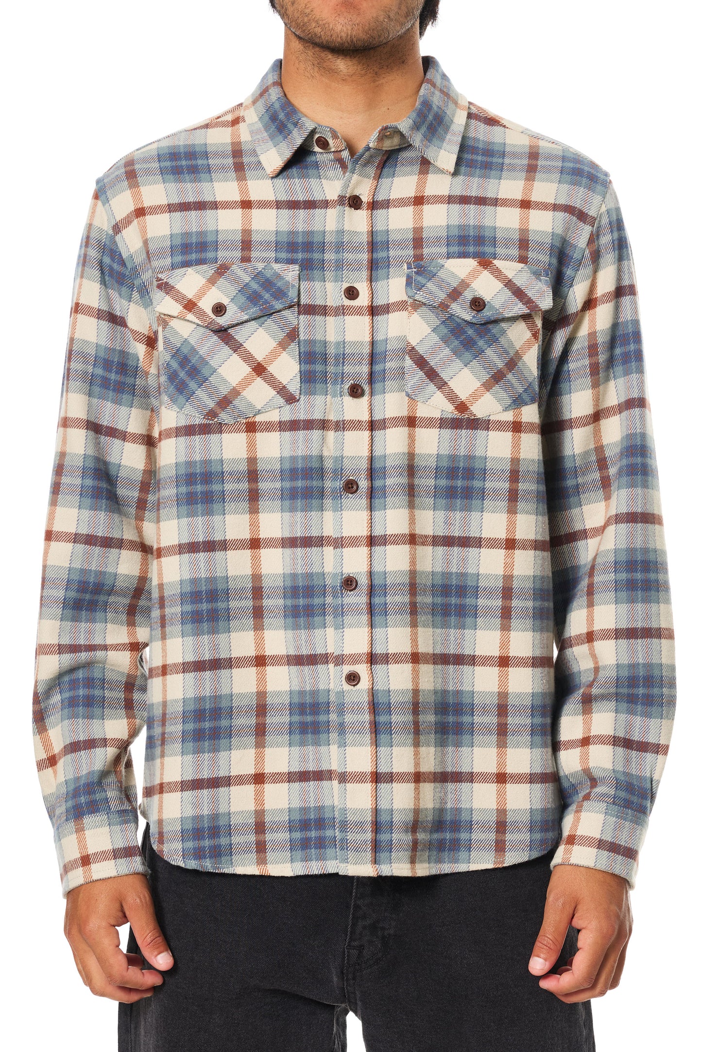 katin seirra flannel dusty blue