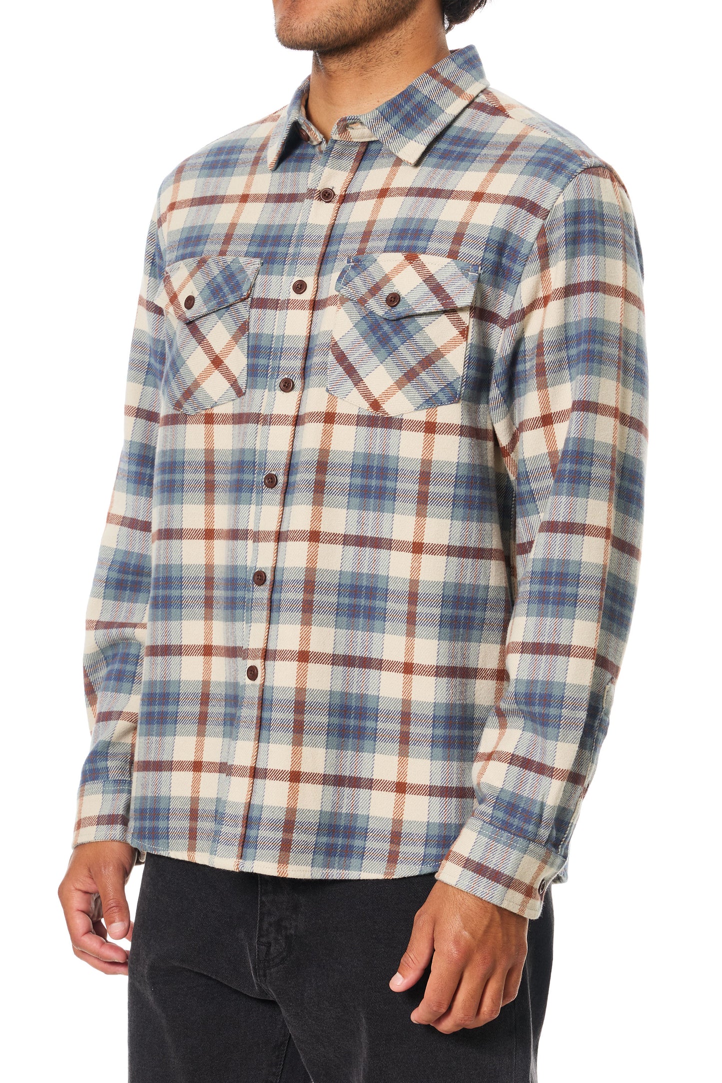 katin seirra flannel dusty blue