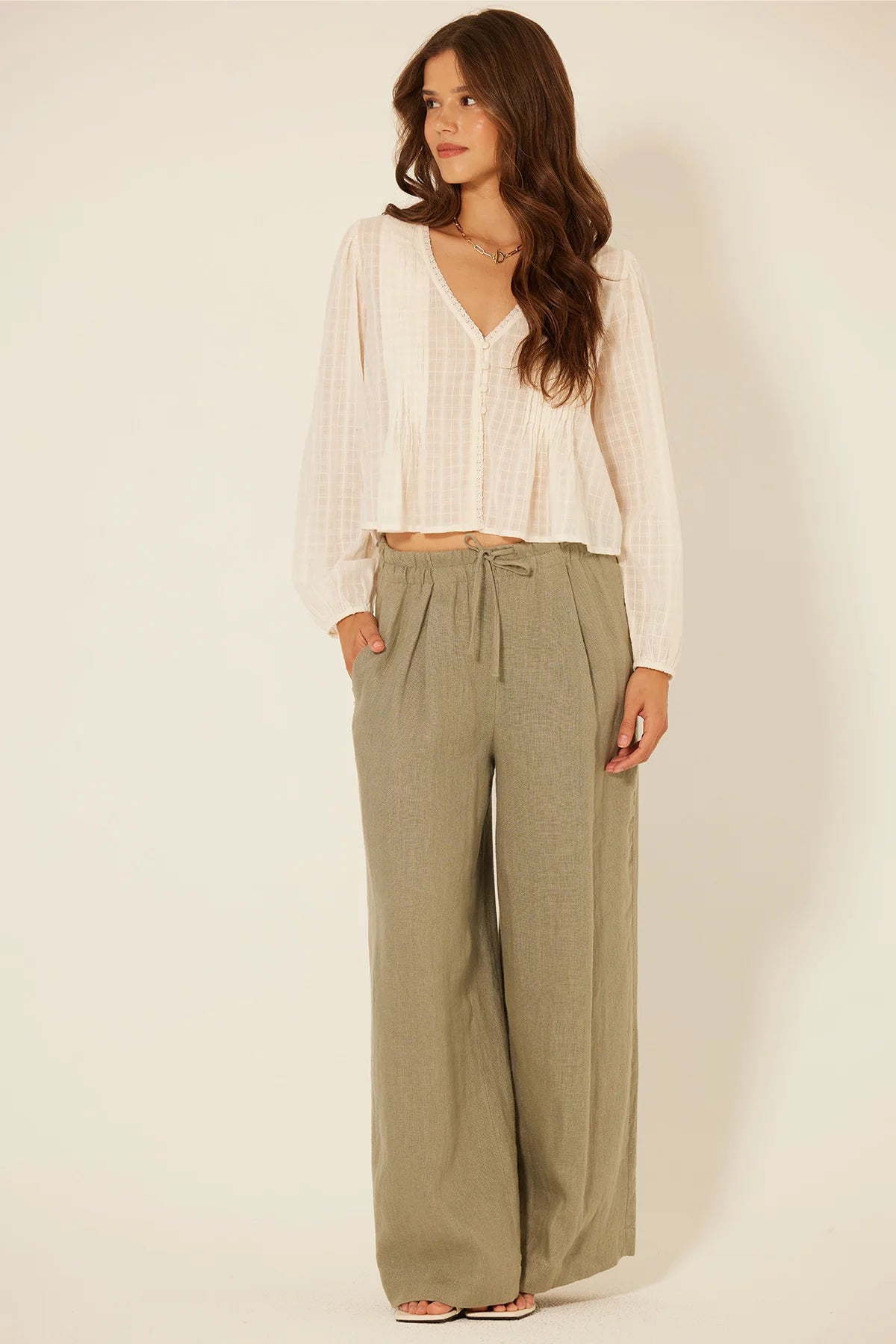 bila cream palace gardenia blouse