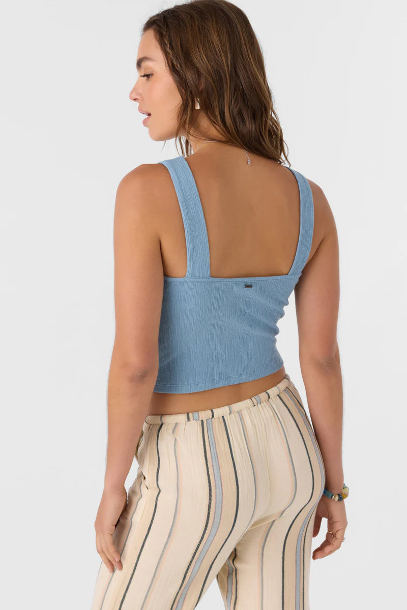 jayde faded denim twist tank