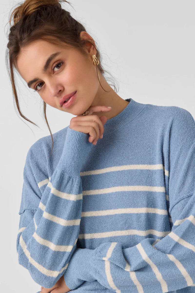 zephi pacific blue stripe knit
