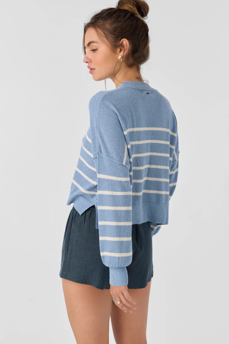 zephi pacific blue stripe knit