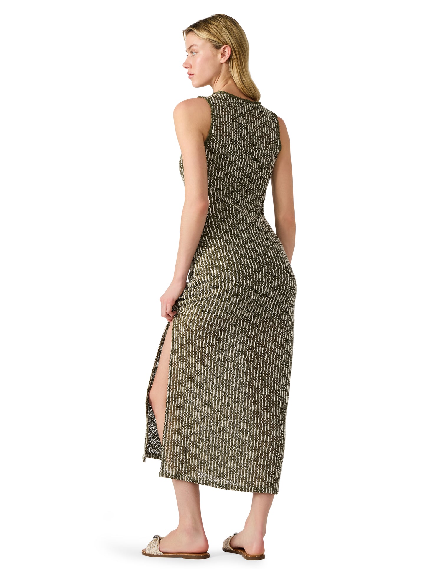 nyssa burn olive knit dress
