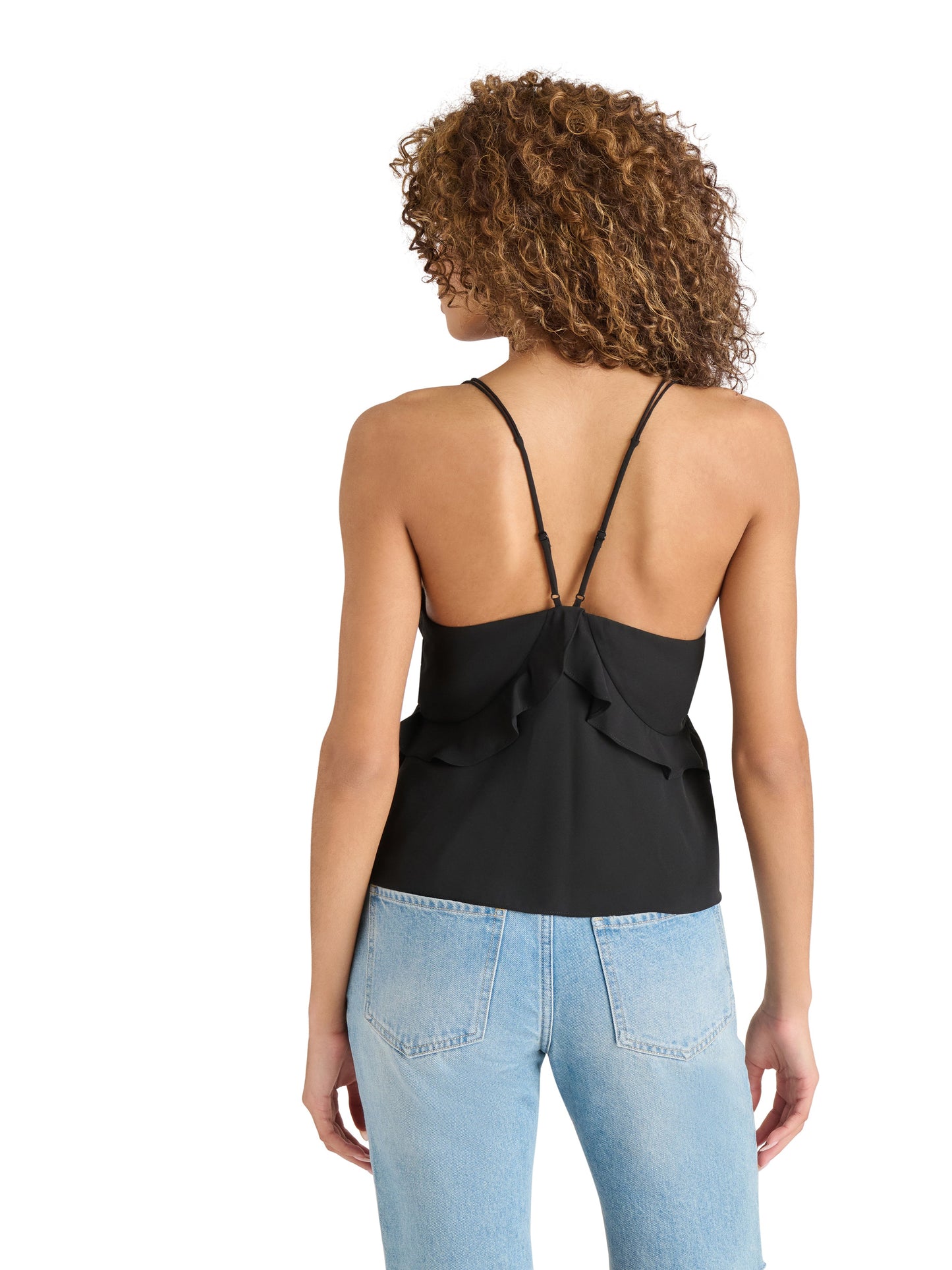 mina blk strappy top