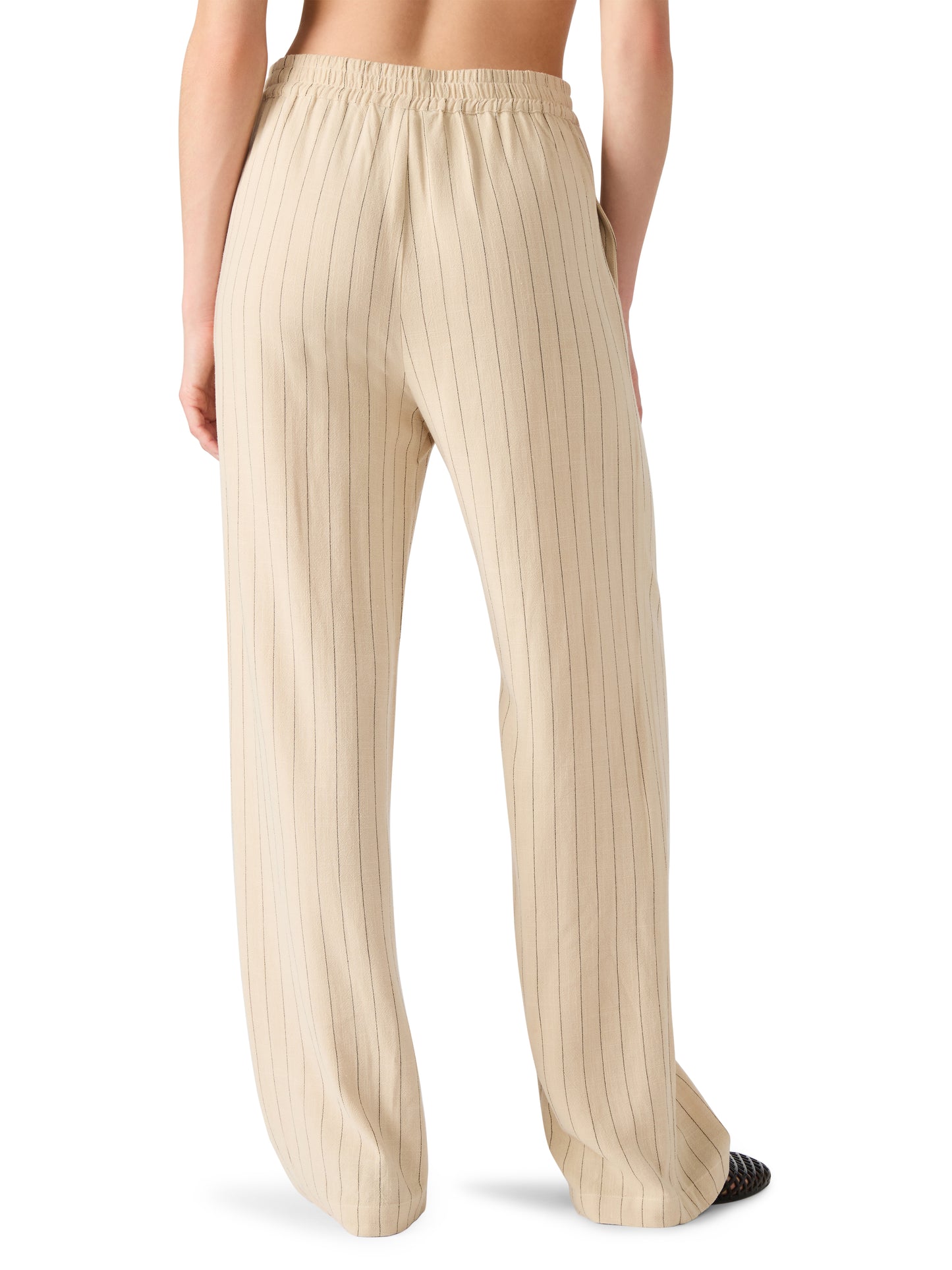 venita oatmeal stripe pant