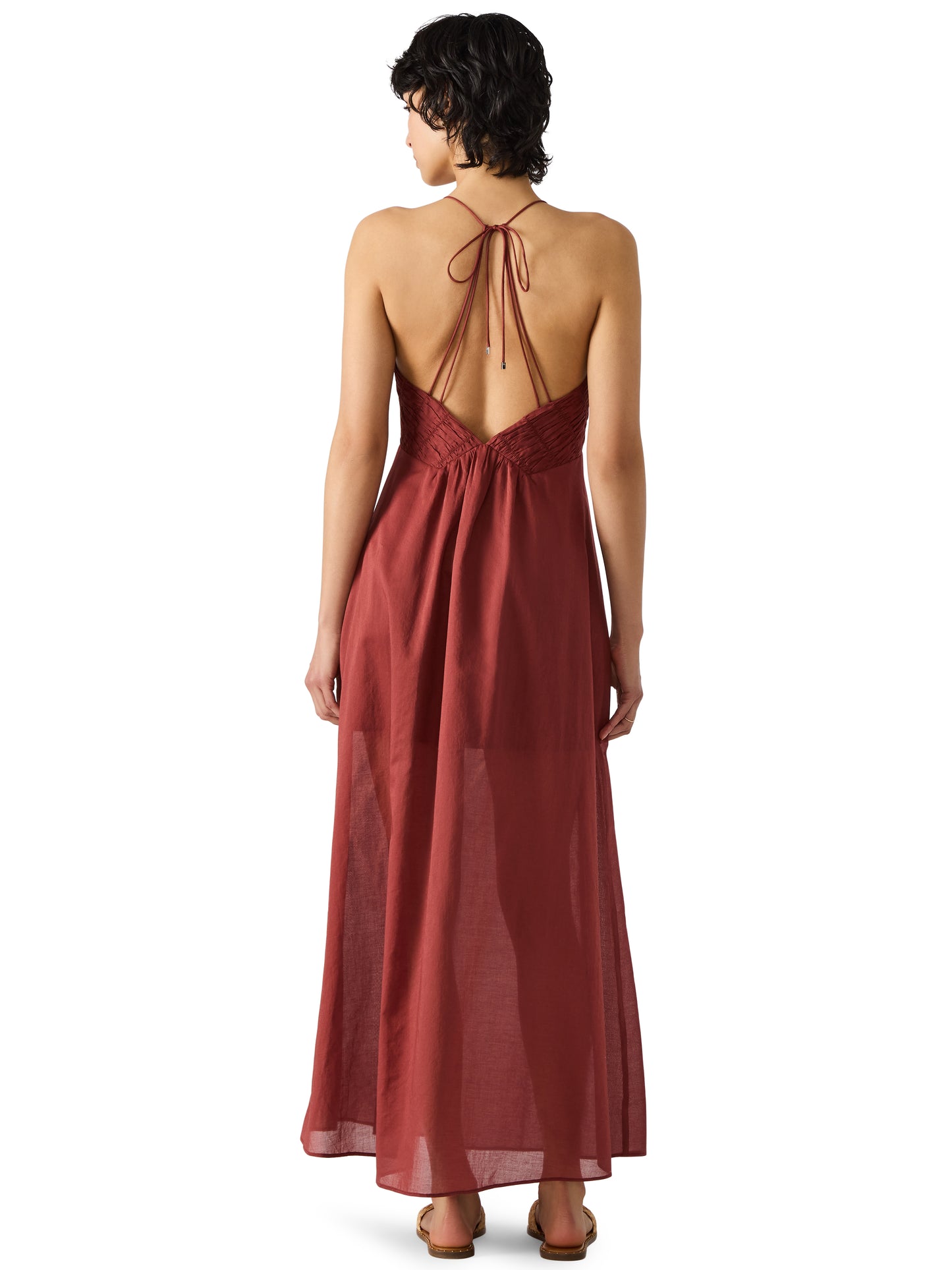 brianna dress dusty brick