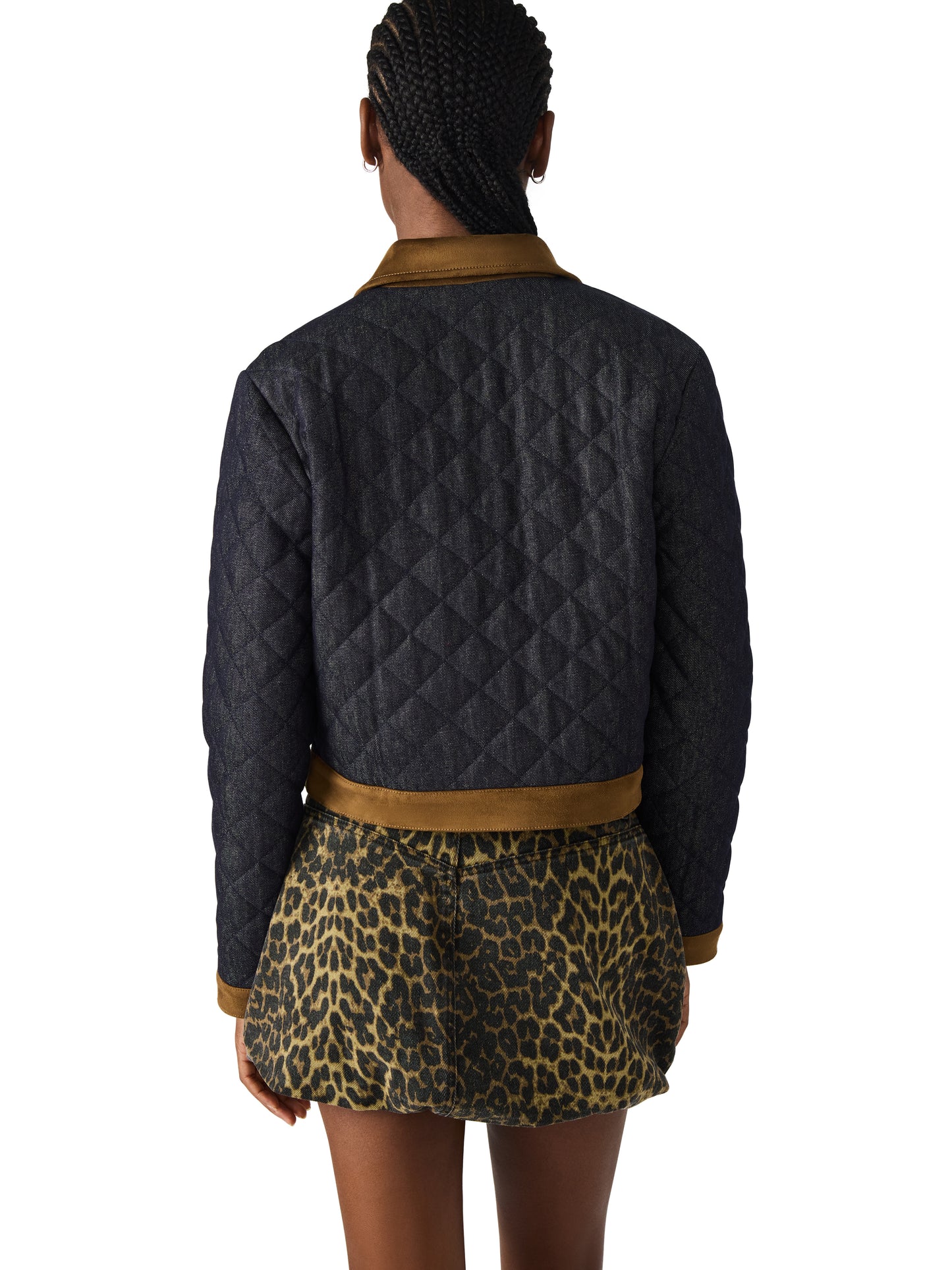 agatha quilted denim jacket