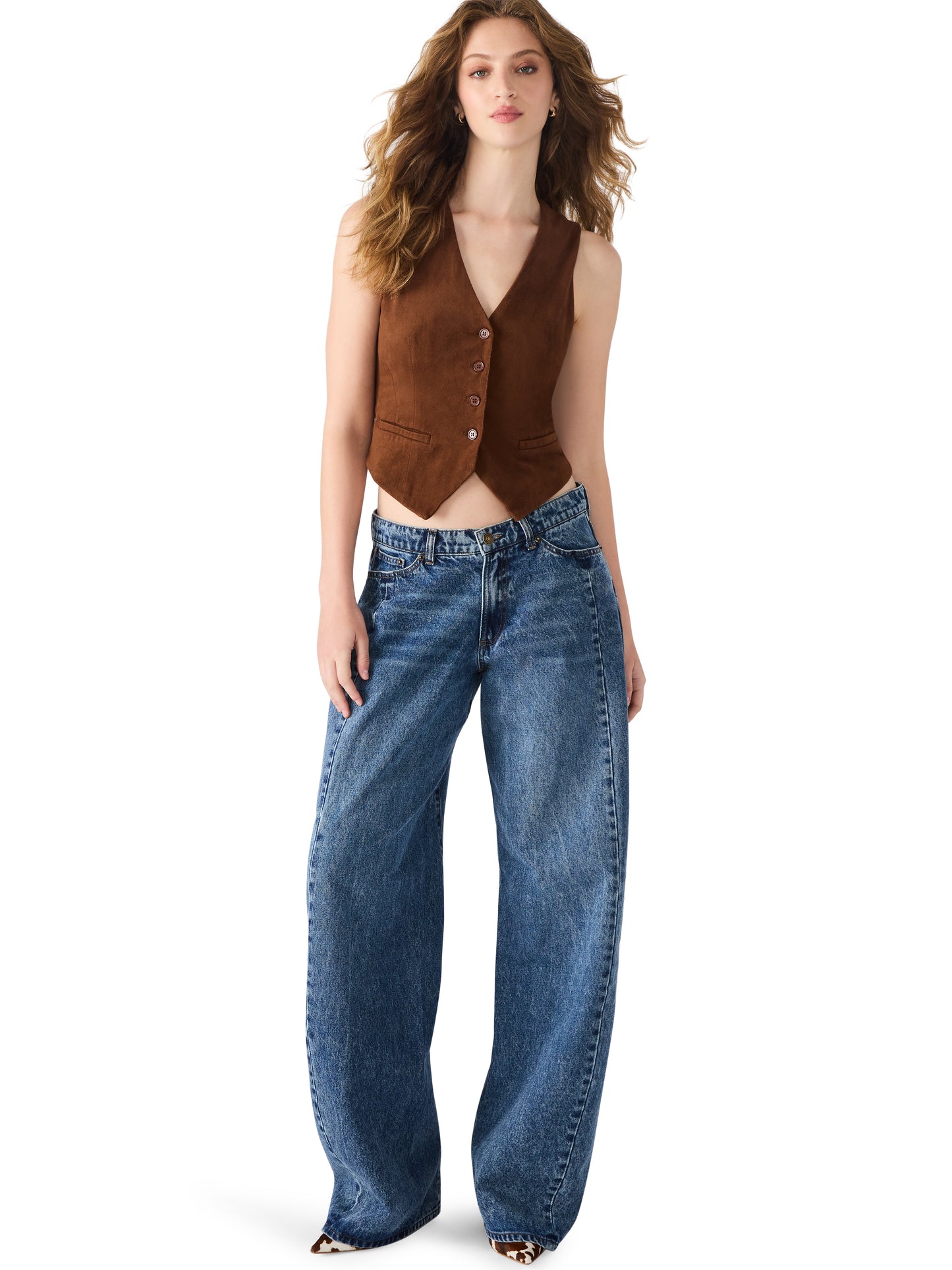 barrett suede vest chicory