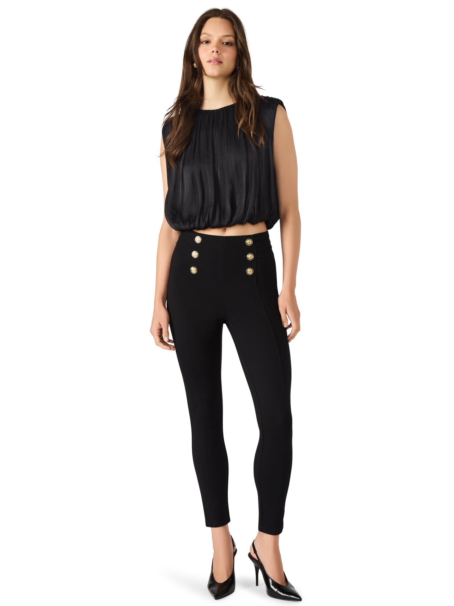 cherra top black mesh