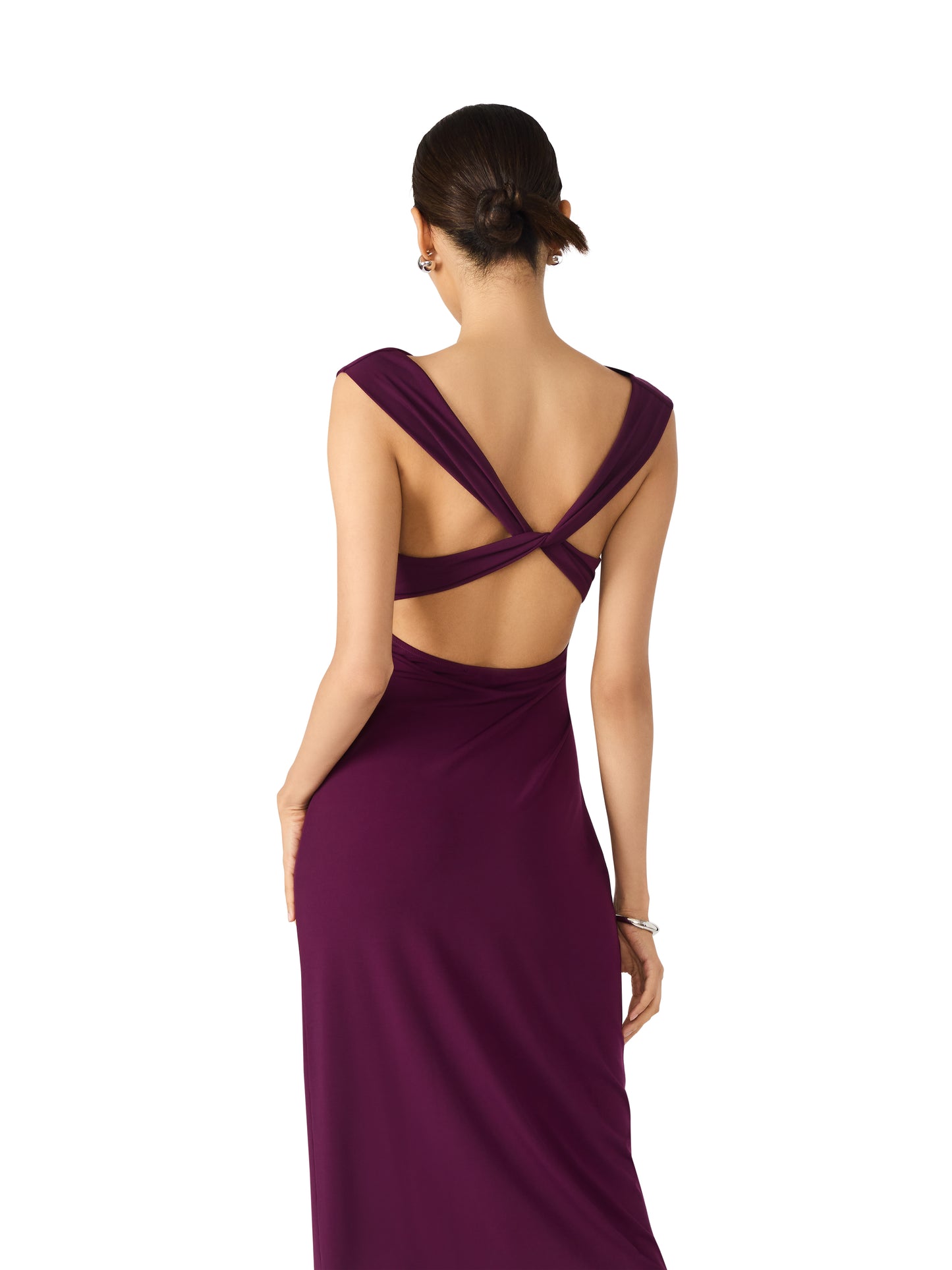kalina dress beet purple