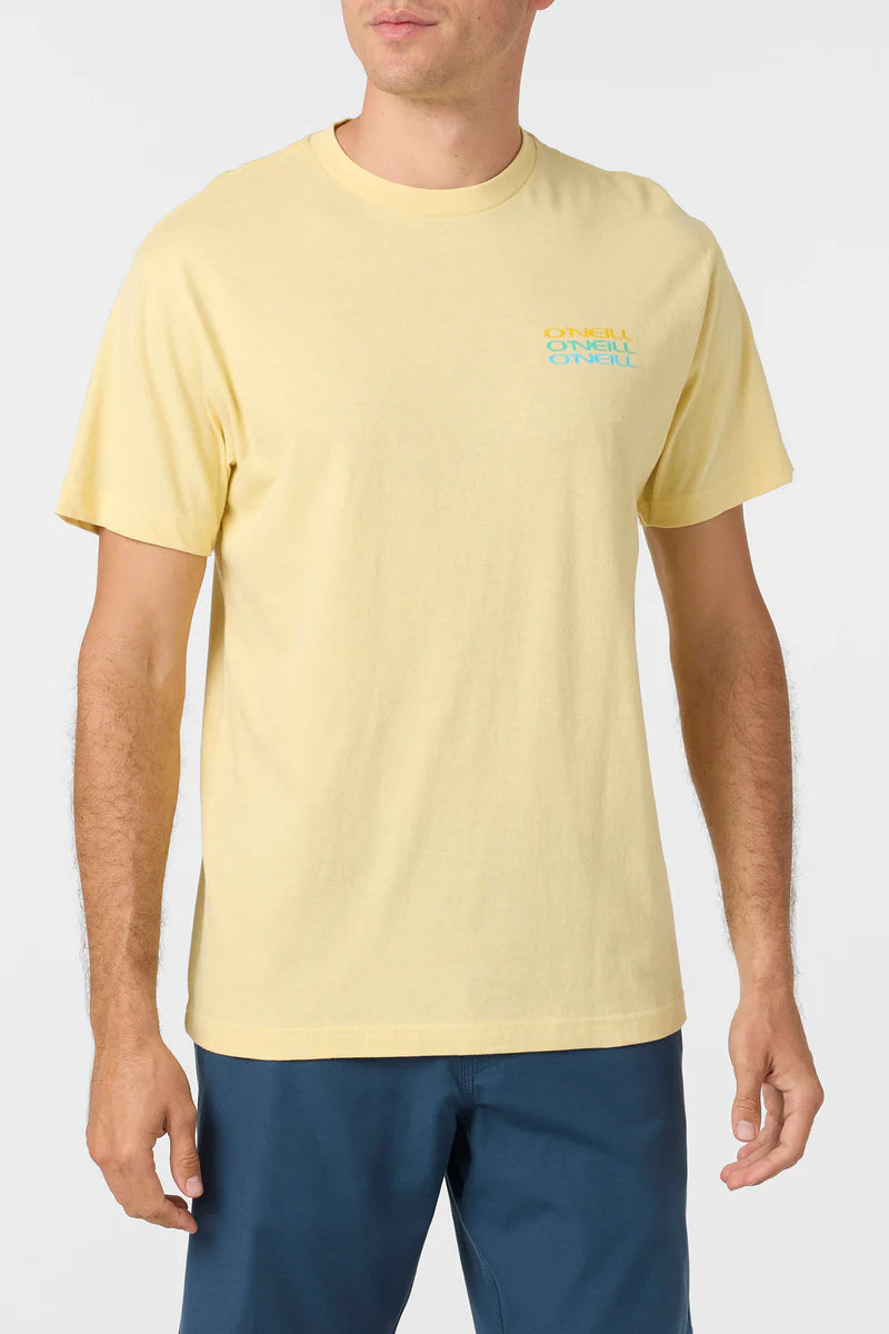 oneill stacks yelow tee