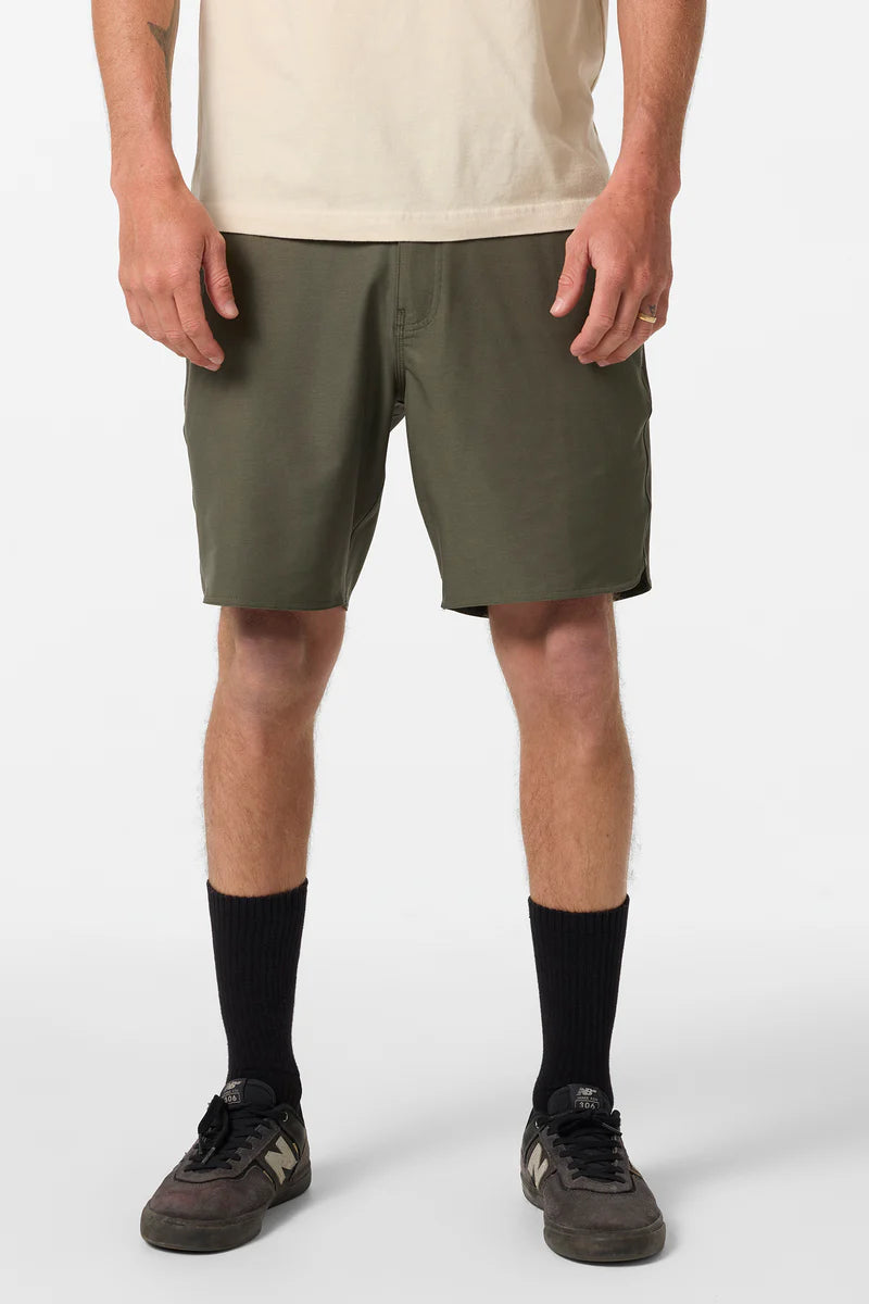 utility scallop hybrid short army green