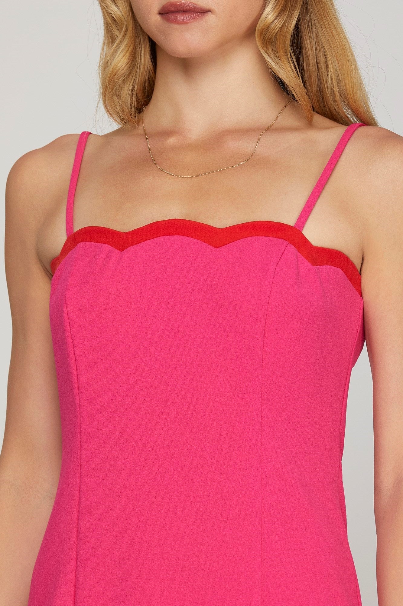 scallop mini dress