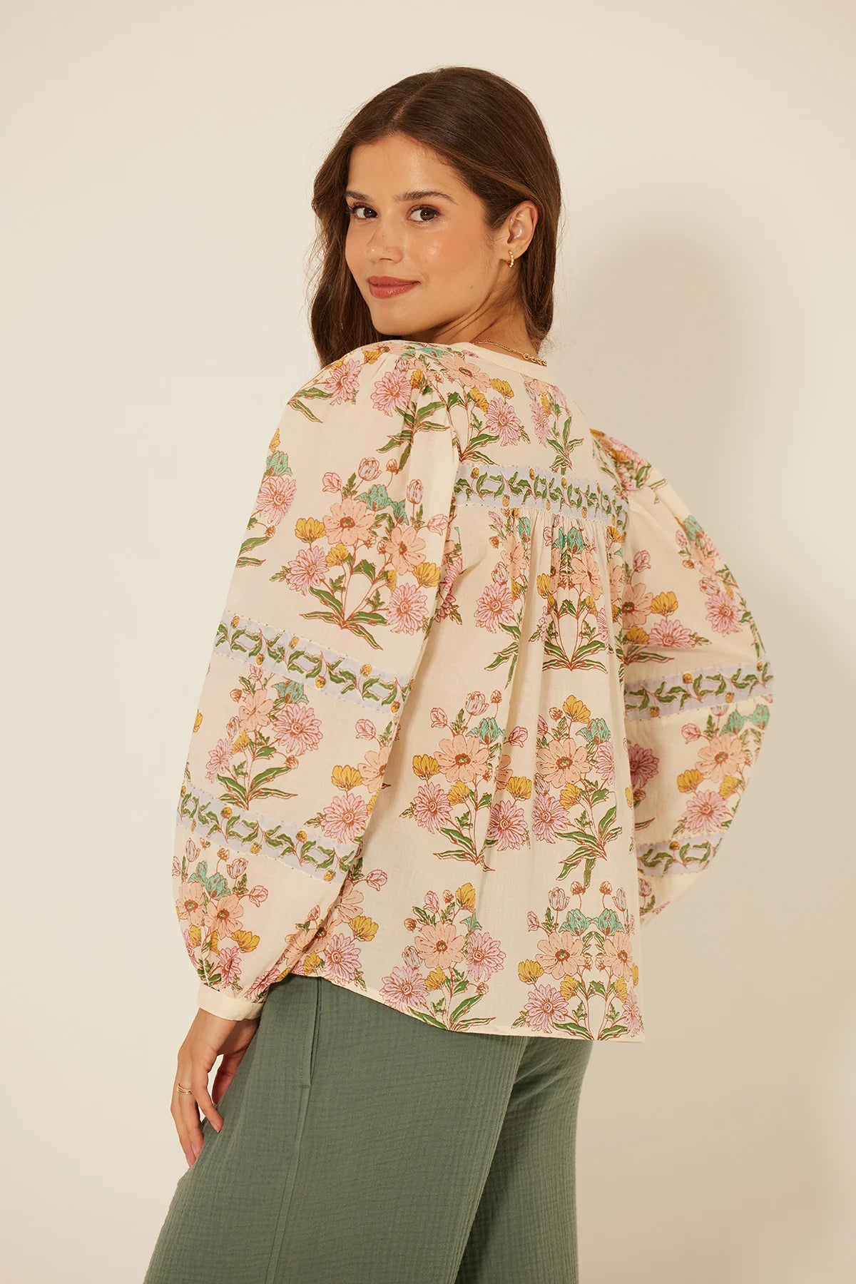 bila valley spring floral blouse