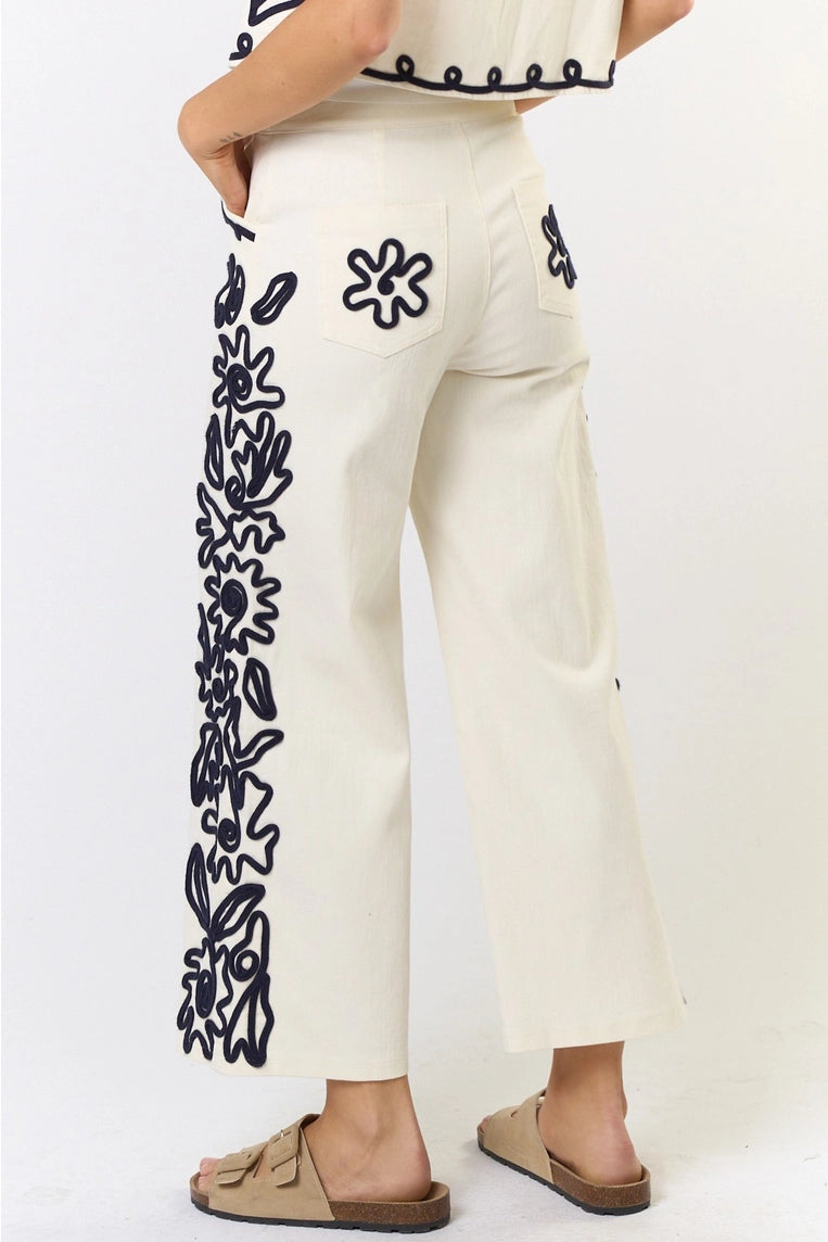 ditzy doodle denim pant