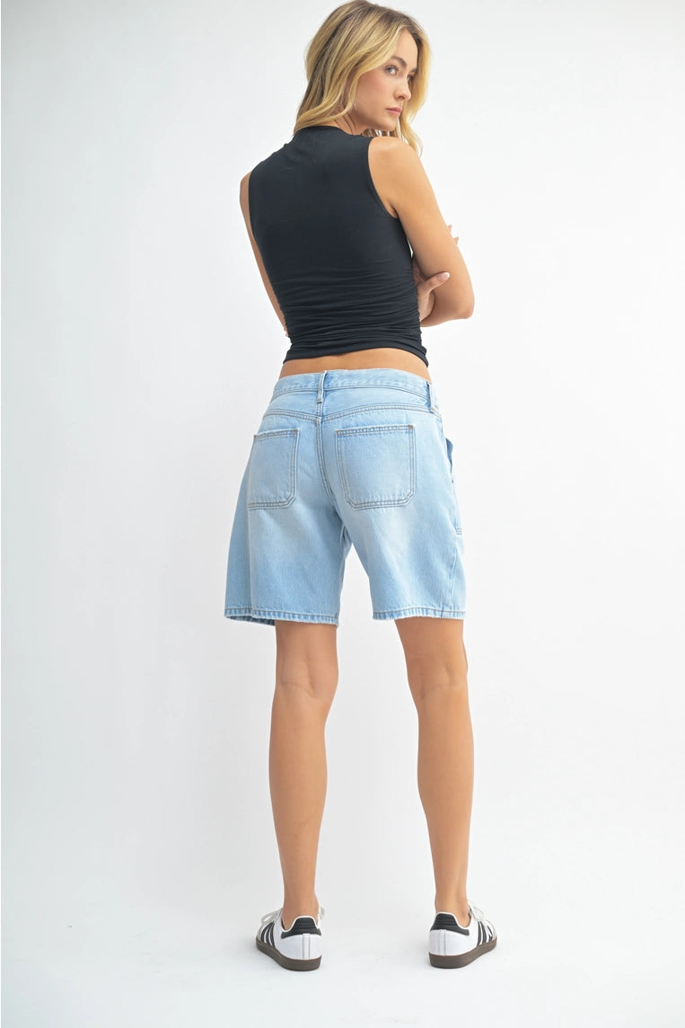 low rise baggy jort