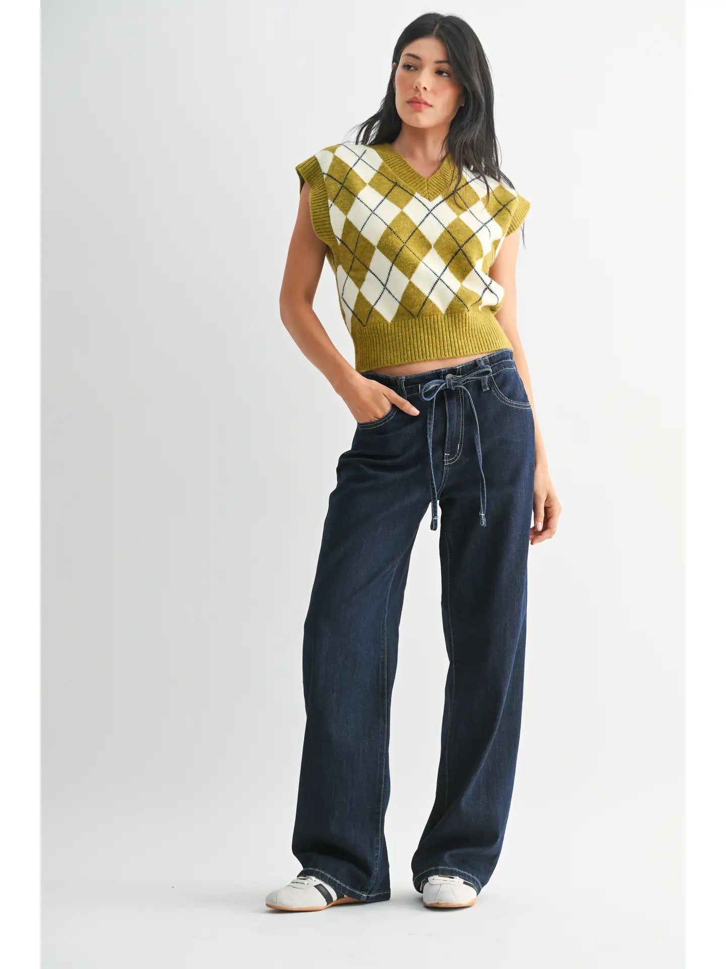 dani drawstring wide leg denim