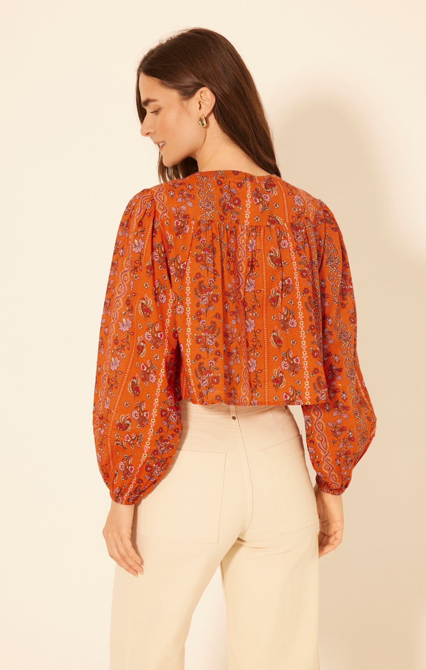 shira blouse wild poppy