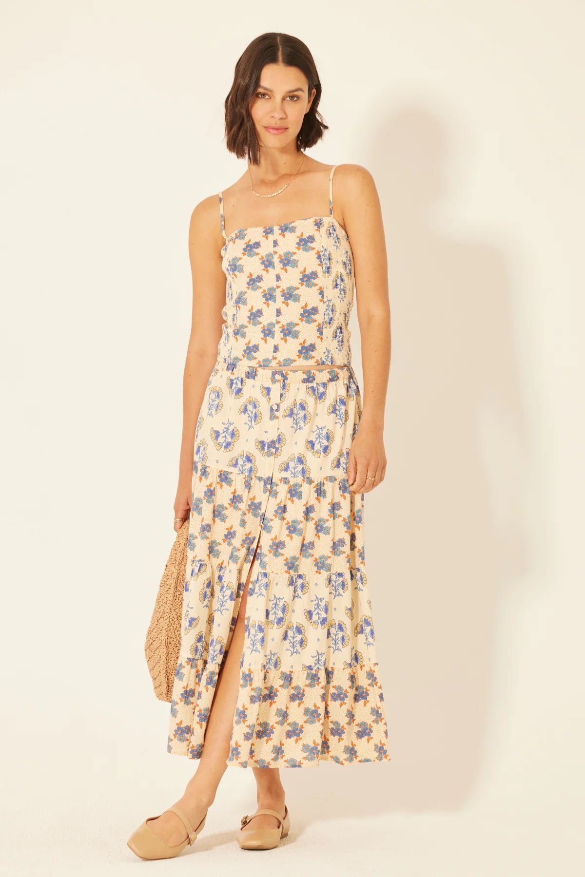 charlotte beacon blue printed maxi