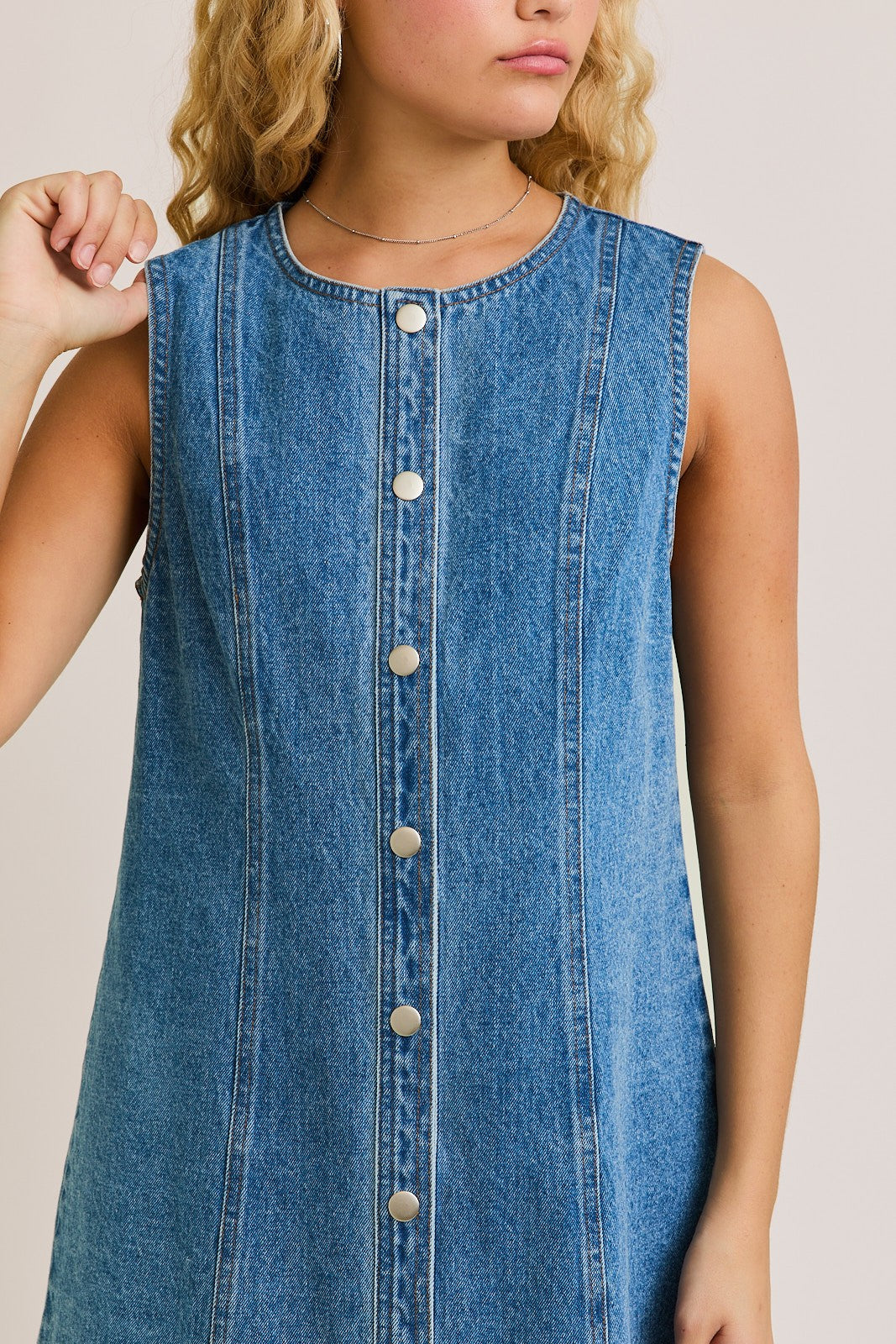 denim blue mini dress