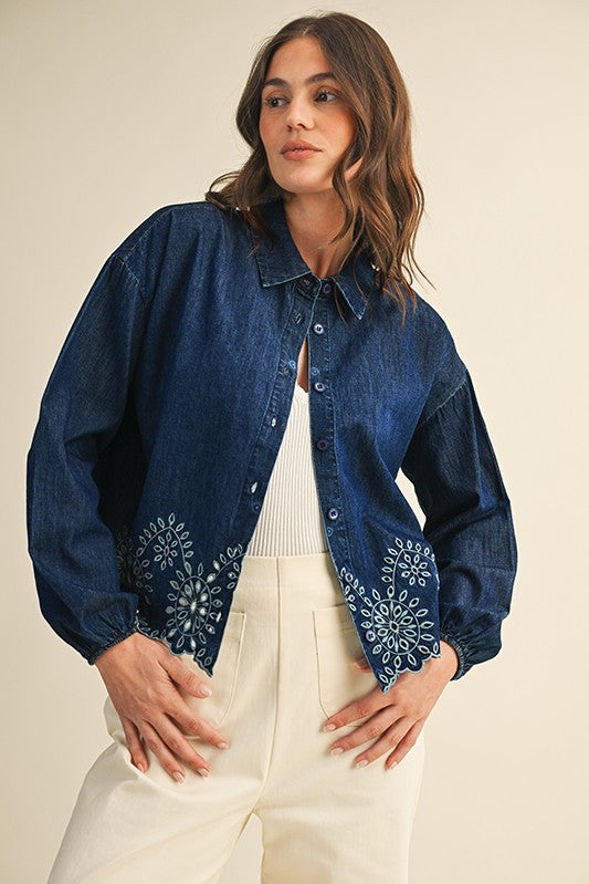 becca embroidered blouse