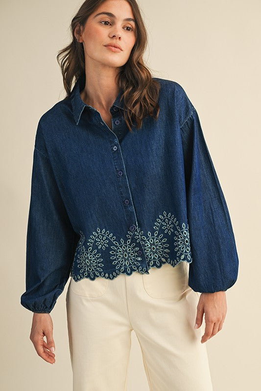 becca embroidered blouse