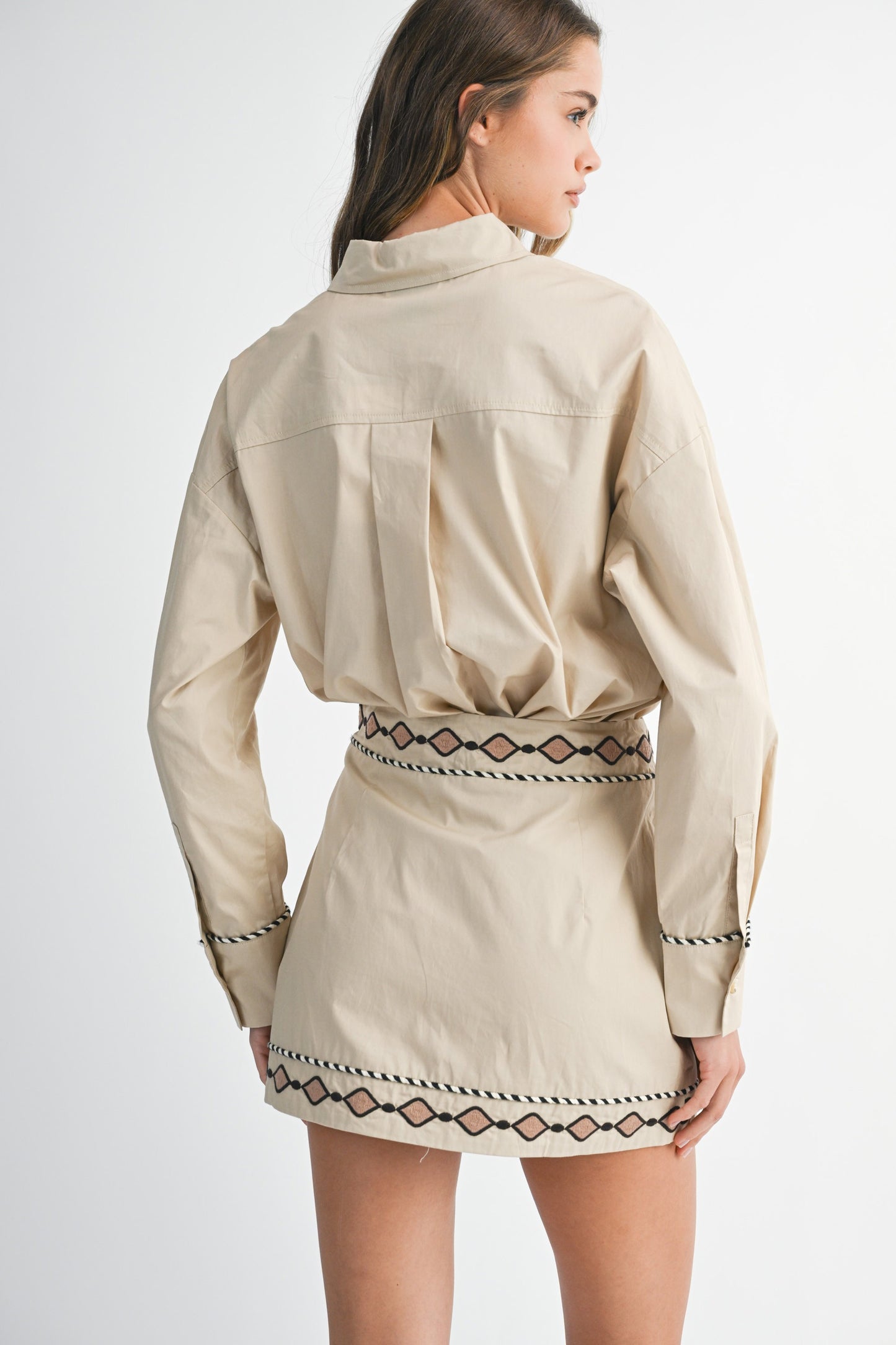 josie floral embroidered skirt