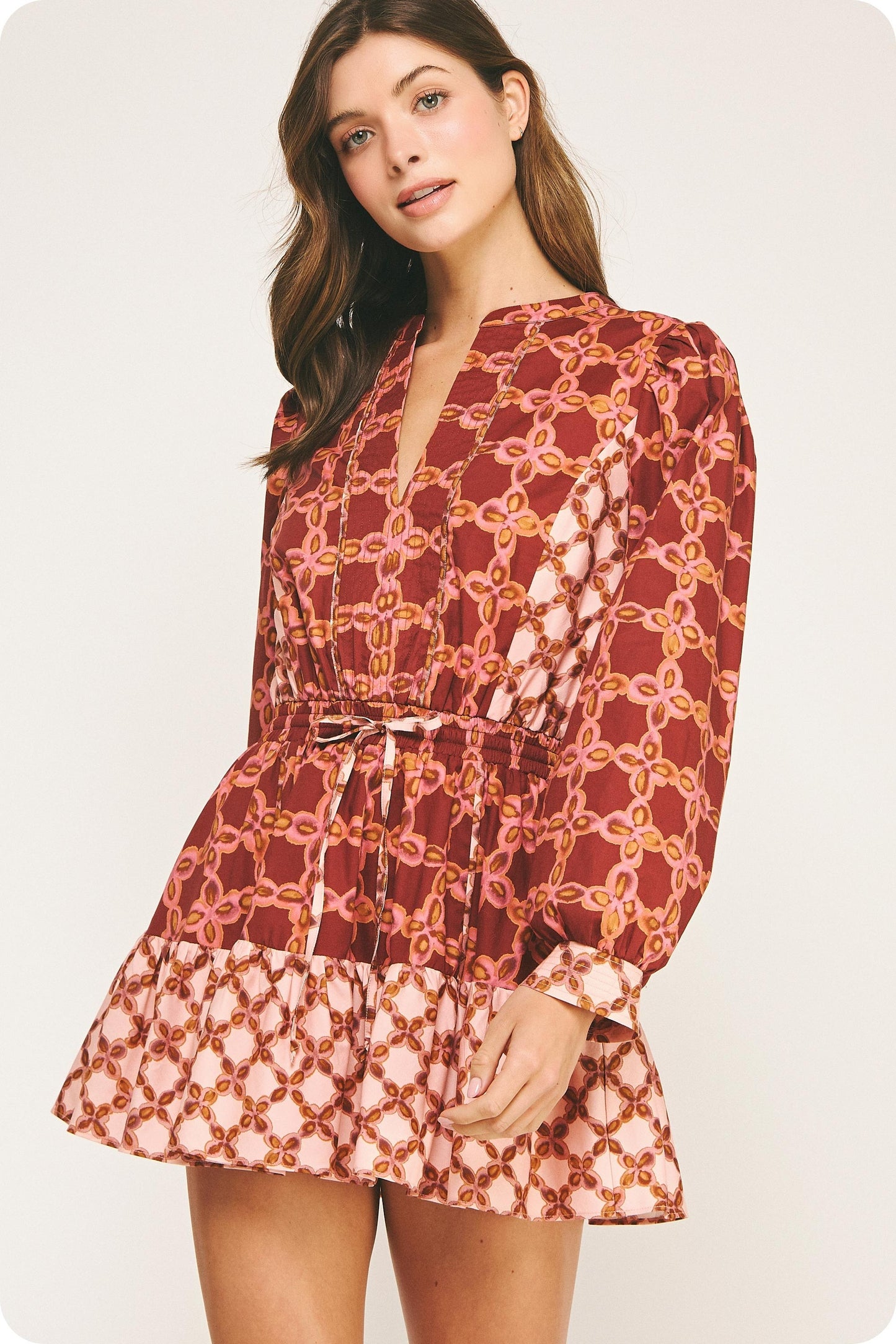 molly color block mini dress