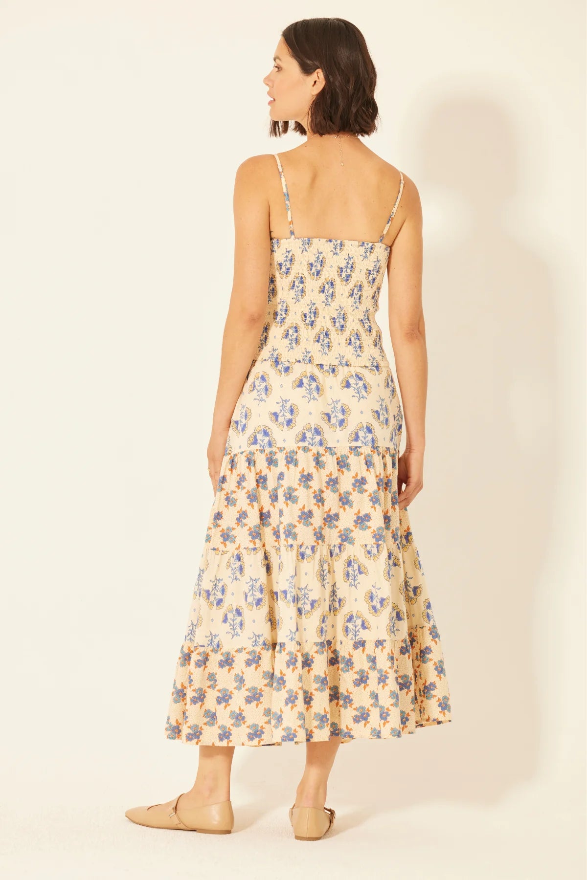 charlotte beacon blue printed maxi