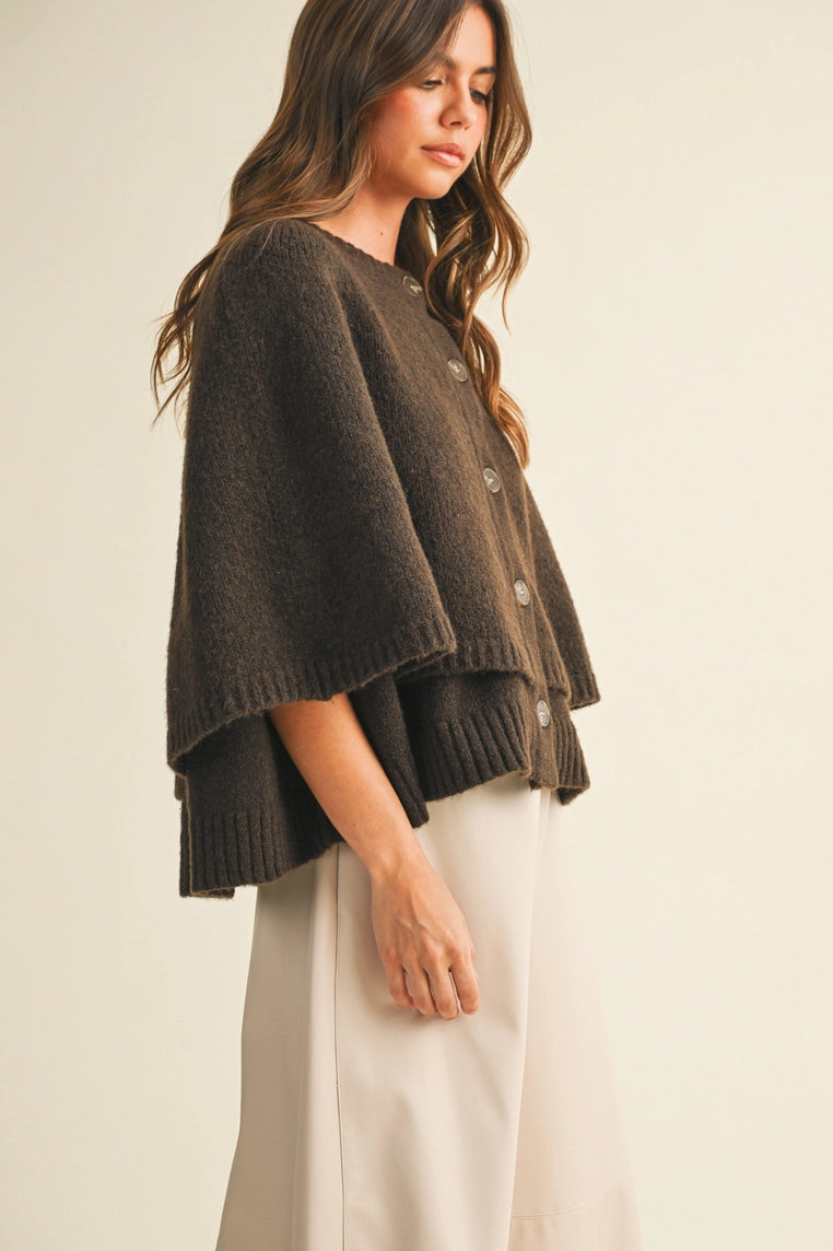 espresso sweater cape