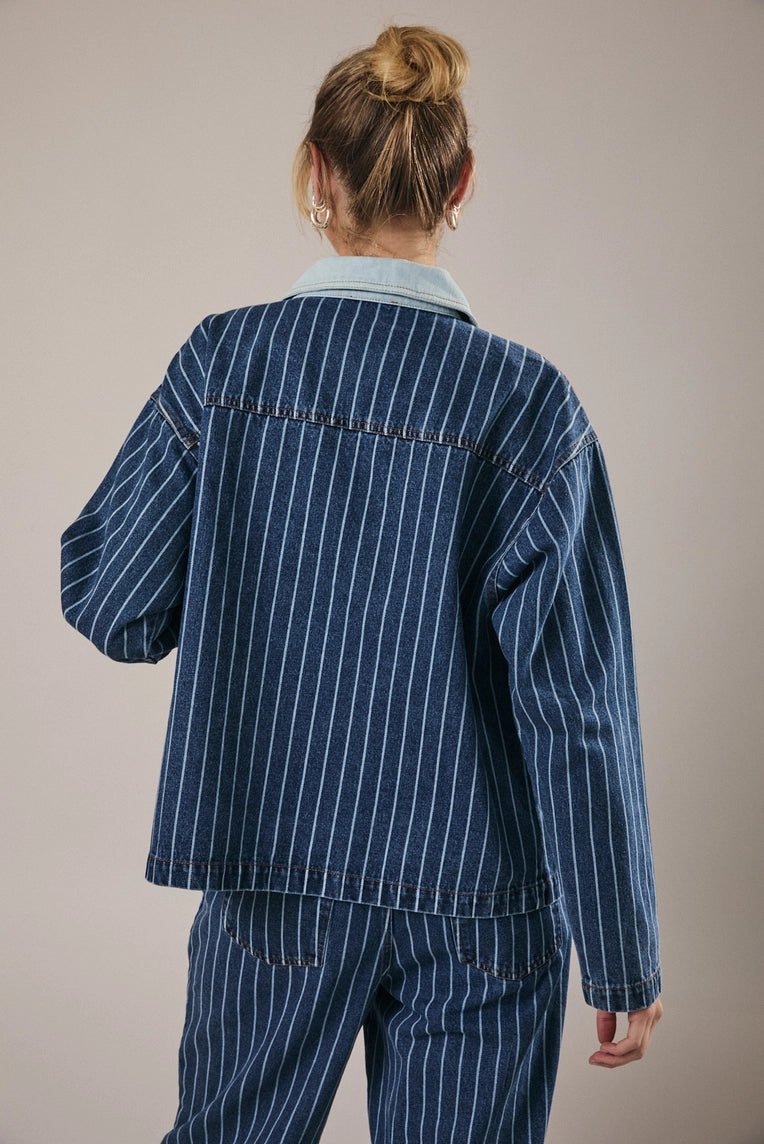 maura stripe barn jacket