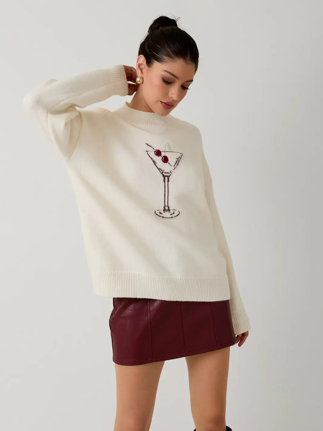 cherry martini sweater