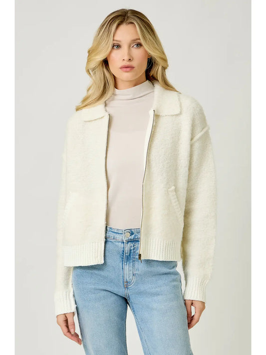 liz zip up knit jacket