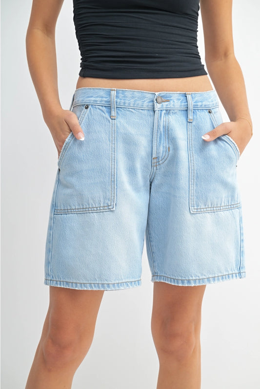 low rise baggy jort