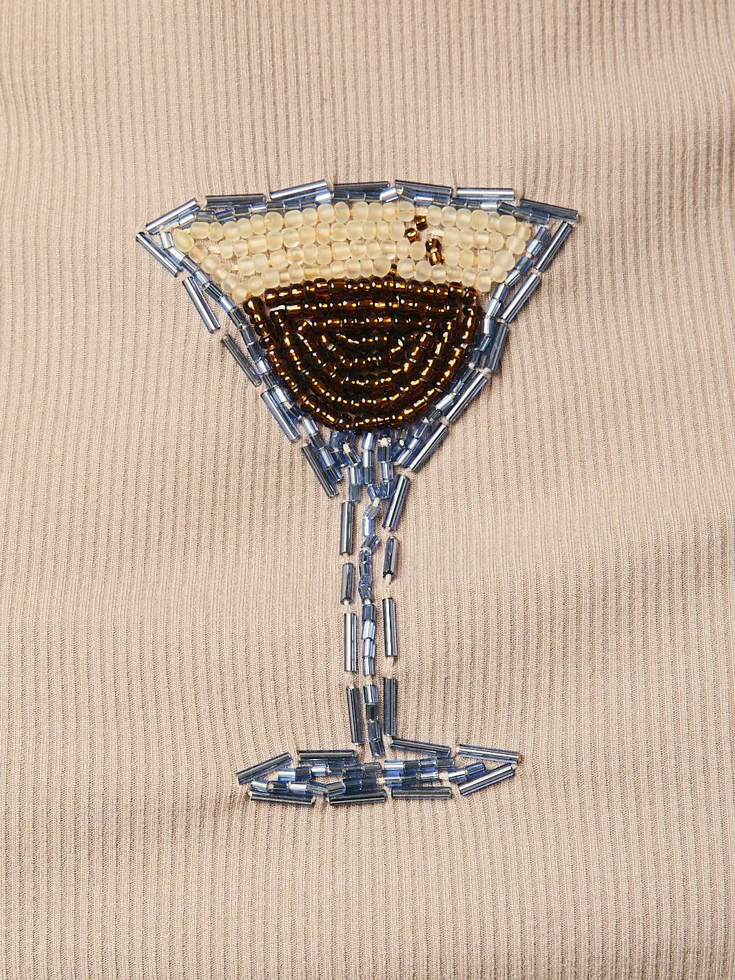 beaded espresso martini tee