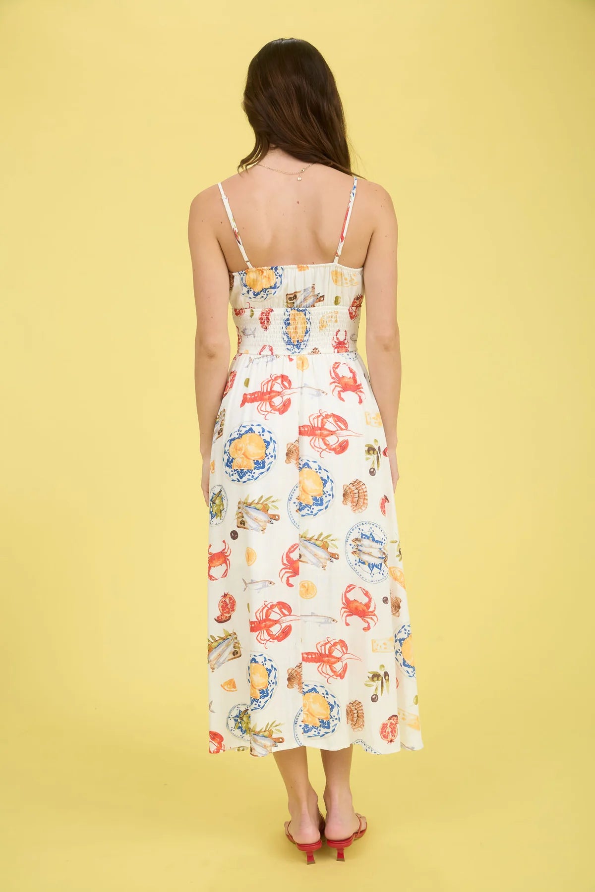 coastal lunch midi dress