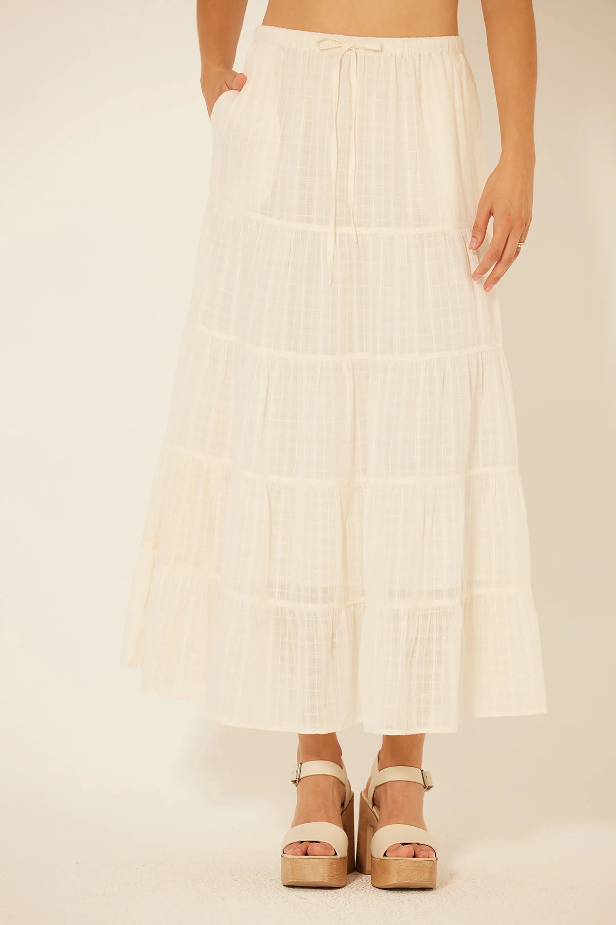 lotus cream gardenia skirt