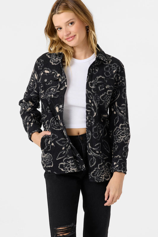 zuma high pile fleece blk/taupe